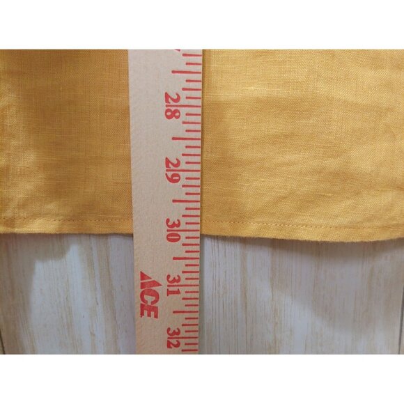 Chico's Women's Top Yellow Linen Lace Front Long Sleeve Tunic Shirt Blouse XL - Picture 14 of 14